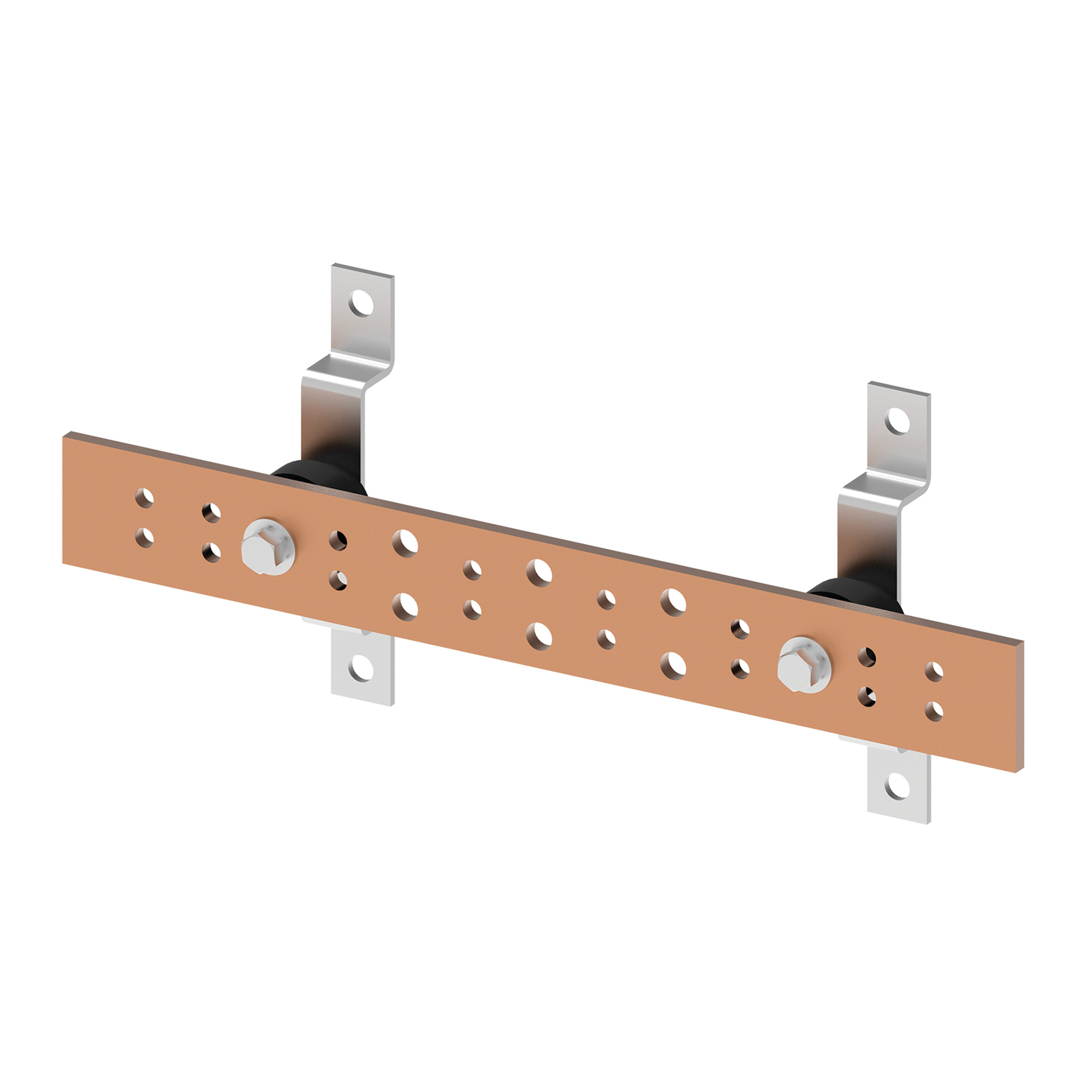 DGTB420 Telecommunication Ground Bar Kit, 102 x 508 x 6 mm Bar, Copper