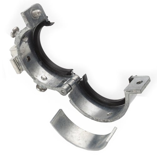 Split Bushing, Threadless, Insulated, Grounding Zinc Die Cast, Size 2 Inch.  14-4 Lug