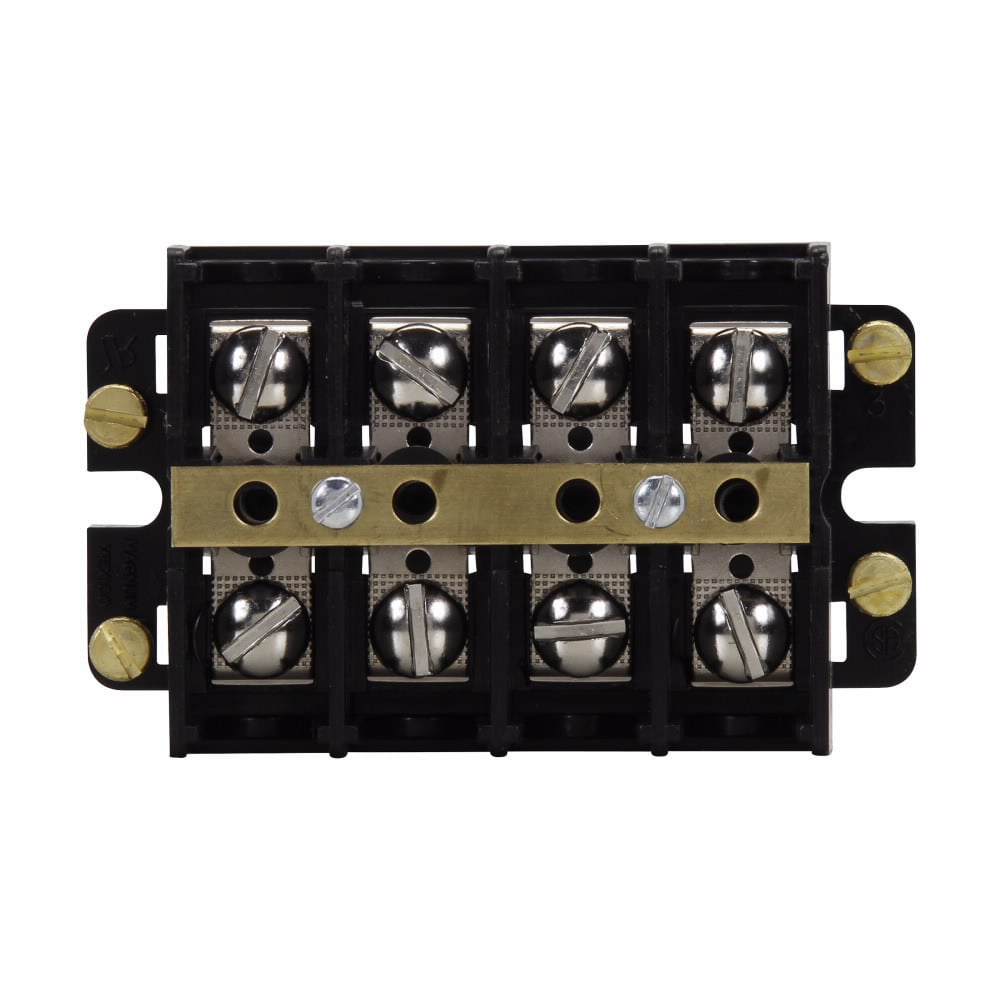 KUXSC4 Double Row Strip and Barrier Block, 600 V, 60 A, Black