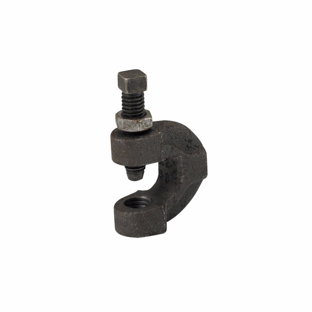 B3036L-1/2ZN C-Clamp With 4 Hex Nuts, 1/2-13 Rod, 3/4 in THK, 380 lb Load, Malleable Iron, Zinc Plated