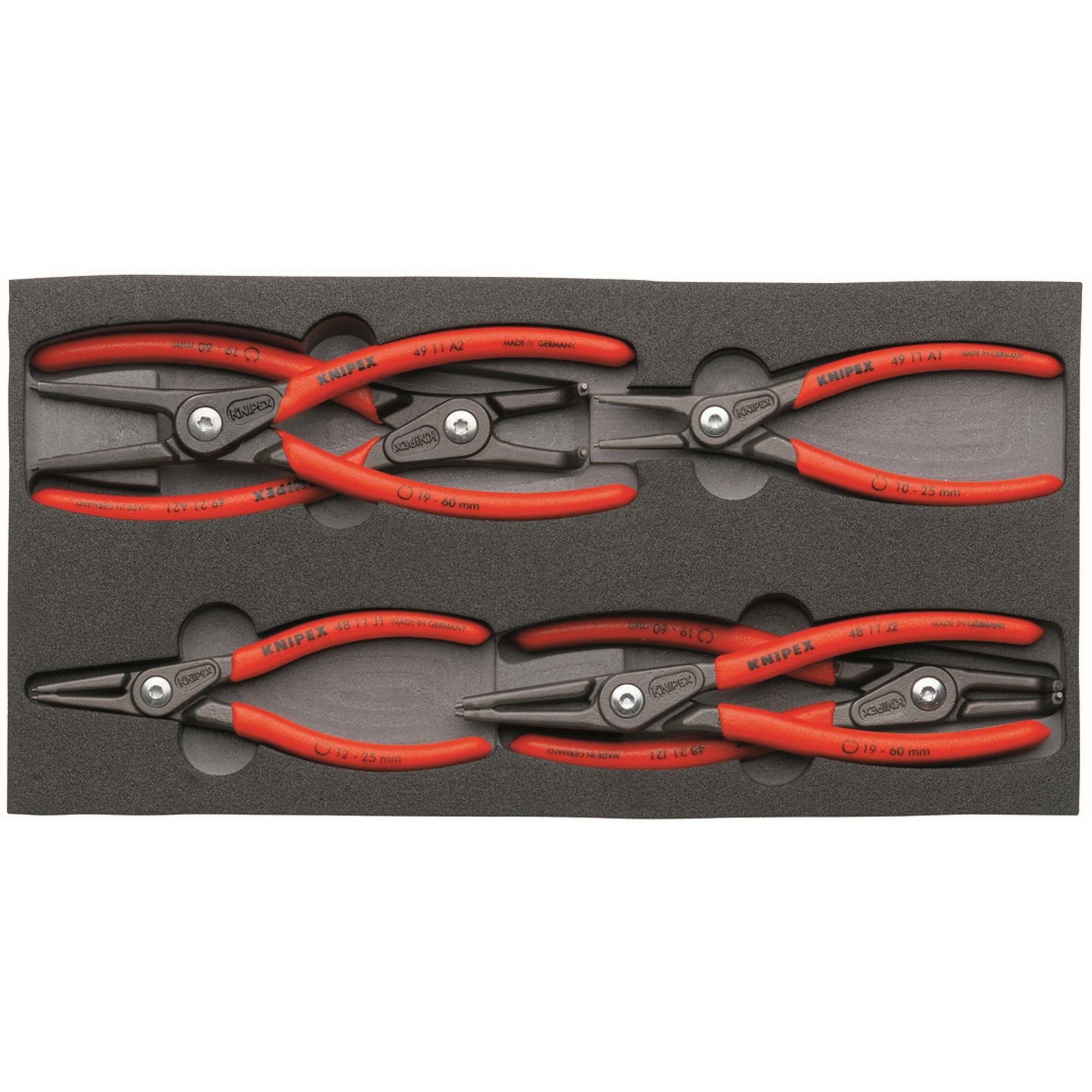 00 20 01 V02 Pliers Set, Circlip, 6 Pieces