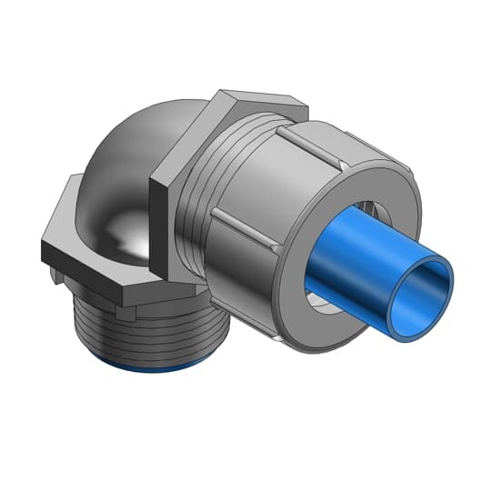 LT9200M T&B Flexible Conduit Connector With Nylon Insert, 2 in Trade, 90 deg, Steel