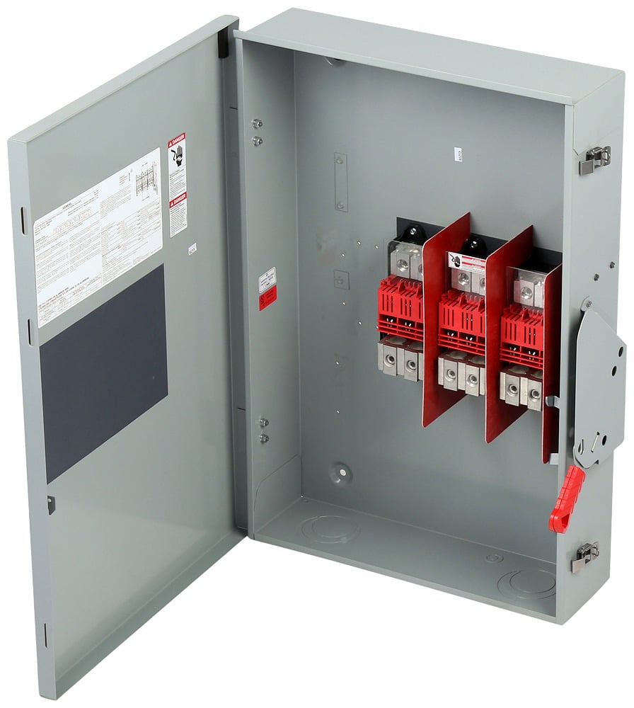 HNF365RA Type VBII Heavy Duty Low Voltage Non-Fusible Single Throw Safety Switch With Insulation, 600 V AC, 400 A, 350 hp, 3PST Contact, 3 Poles