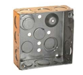TP32403 Outlet Box, Steel, 35.8 cu-in Capacity, 1 Gangs, 4 in H x 4 in W x 2-1/8 in D