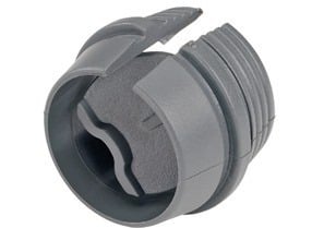 617-NMD Bridgeport Barrel Type Conduit Connector, 3/4 in Trade, For Use With (1) 8/2 to 6/3 AWG NM-B Cable, PVC, Plain
