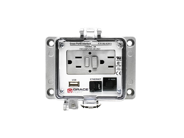 P-P11R2-K3RF3 USB Connector, USB Type A-A F/M Extension Connector, 2 Ports, 10 ft L Cable, Aluminum