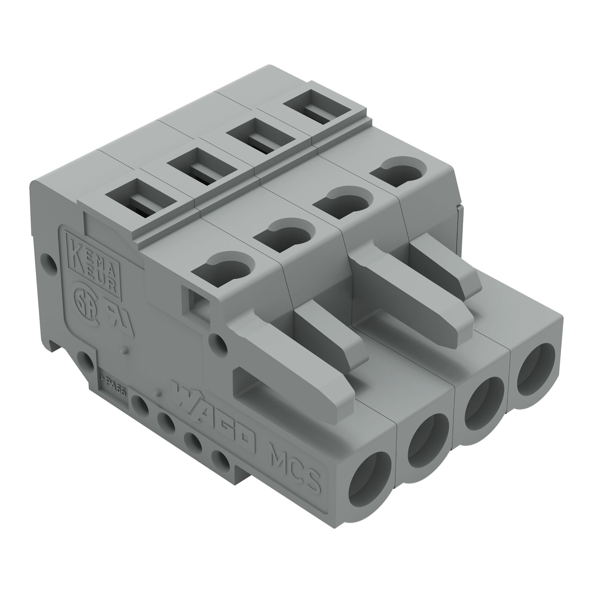 231-104/102-000 Operating Tool 1-Conductor Female Connector, 630 V, 16 A, 28 to 12 AWG Wire, 4 Poles