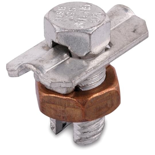 40HPW Blackburn Type HPW Split Bolt Connector, 4 to 4/0 AWG Conductor ACSR/Solid/Stranded Aluminum/Copper Conductor, 1 x 2-15/32 in Bolt, Copper Alloy