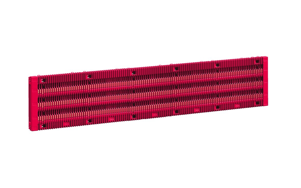 RX RiLineX board 800 A, 3-pole, including busbars E-Cu 30x10 mm, 60 mm bar centre distance, W: 1105 mm