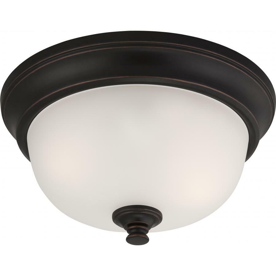 60-5690 Nuvo Elizabeth Traditional Ceiling Light Fixture, (2) A19 Lamp, 120 VAC, Sudbury Bronze Housing