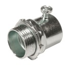 3-1/2 Inch, Steel Set Screw Connector, Zinc Plated, Concrete Tight When Taped, for Use with Rigid Conduit