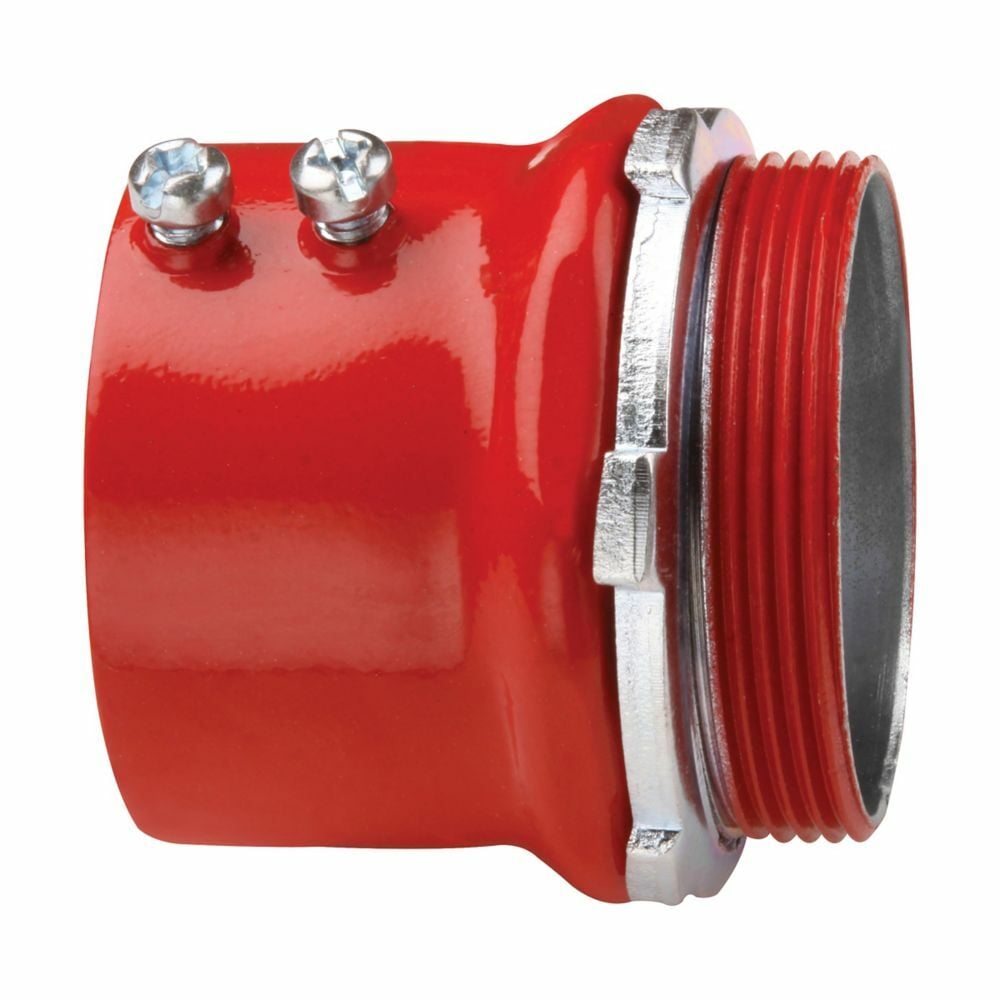 454RED Setscrew Conduit Connector, 1-1/2 in Trade, For Use With EMT Conduit, Steel, Painted