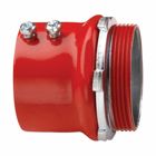 Eaton Crouse-Hinds series EMT set screw type connector, Red, EMT, Straight, Non-insulated, Steel, Two tightening screws, 1-1/2"