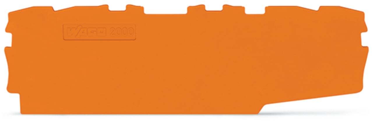2000-2196 Half Sine End and Intermediate Plate, Polyamide, Orange