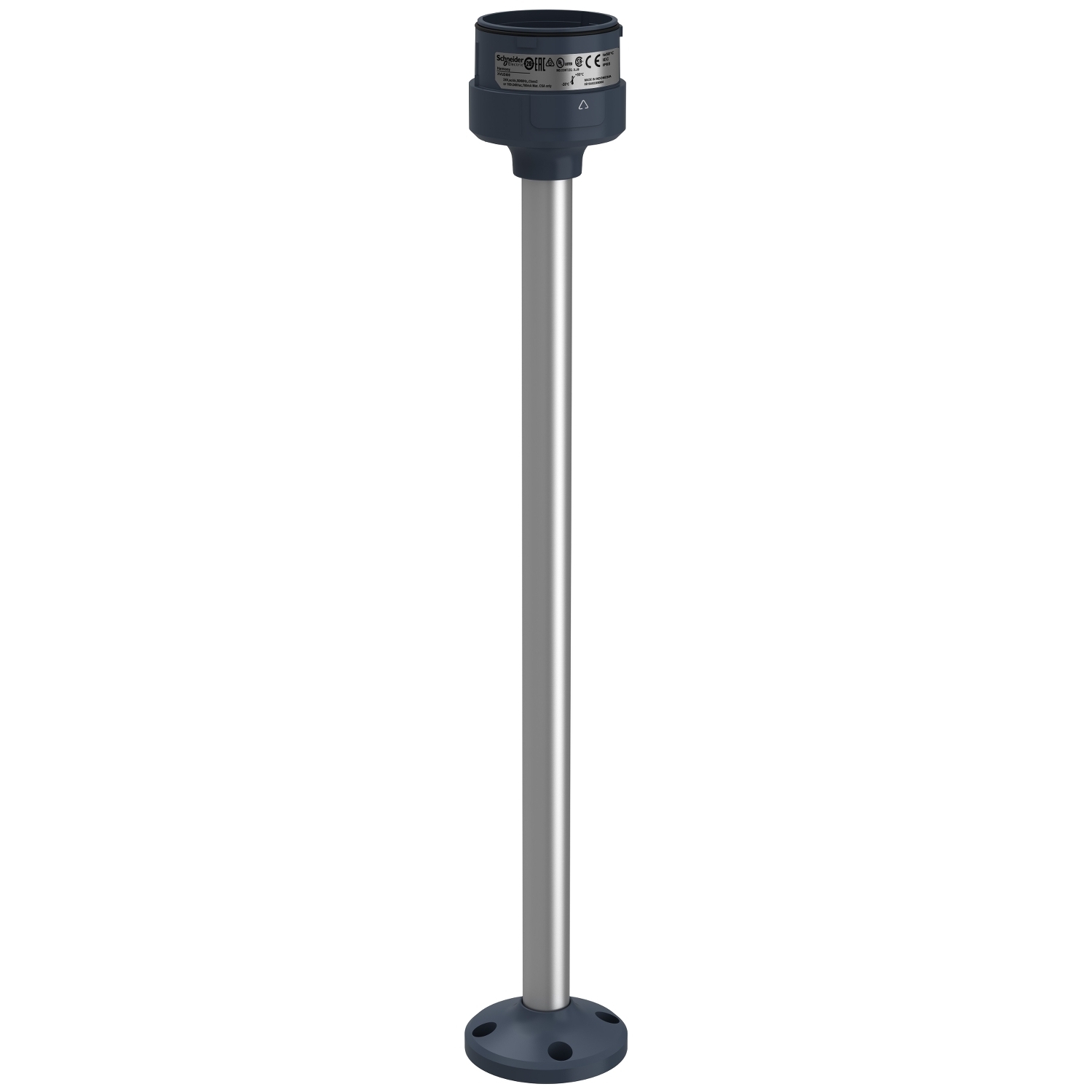 XVUZ400 Harmony XVU Fixing Mounting Plate With 400 mm Aluminum Pole, 60 mm Dia x 417 mm L, For Use With Modular Tower Light, ABS/Aluminum/Polycarbonate, Black