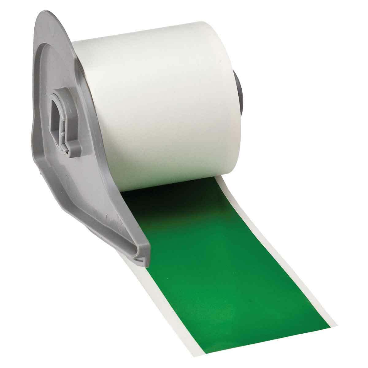 M7C-2000-595-GN All Weather Permanent Adhesive Label Tape, 50 ft L 2 in W, Green, Vinyl