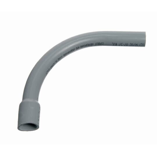 UA9ELB Carlon SCH 40 Bell End Special Radius Conduit Elbow, 3 in Trade, 90 deg, PVC