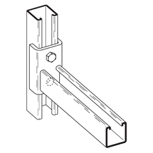 B198-6GRN Clevis Bracket, 6 in L x 1-5/8 in W x 7/32 in THK, Steel