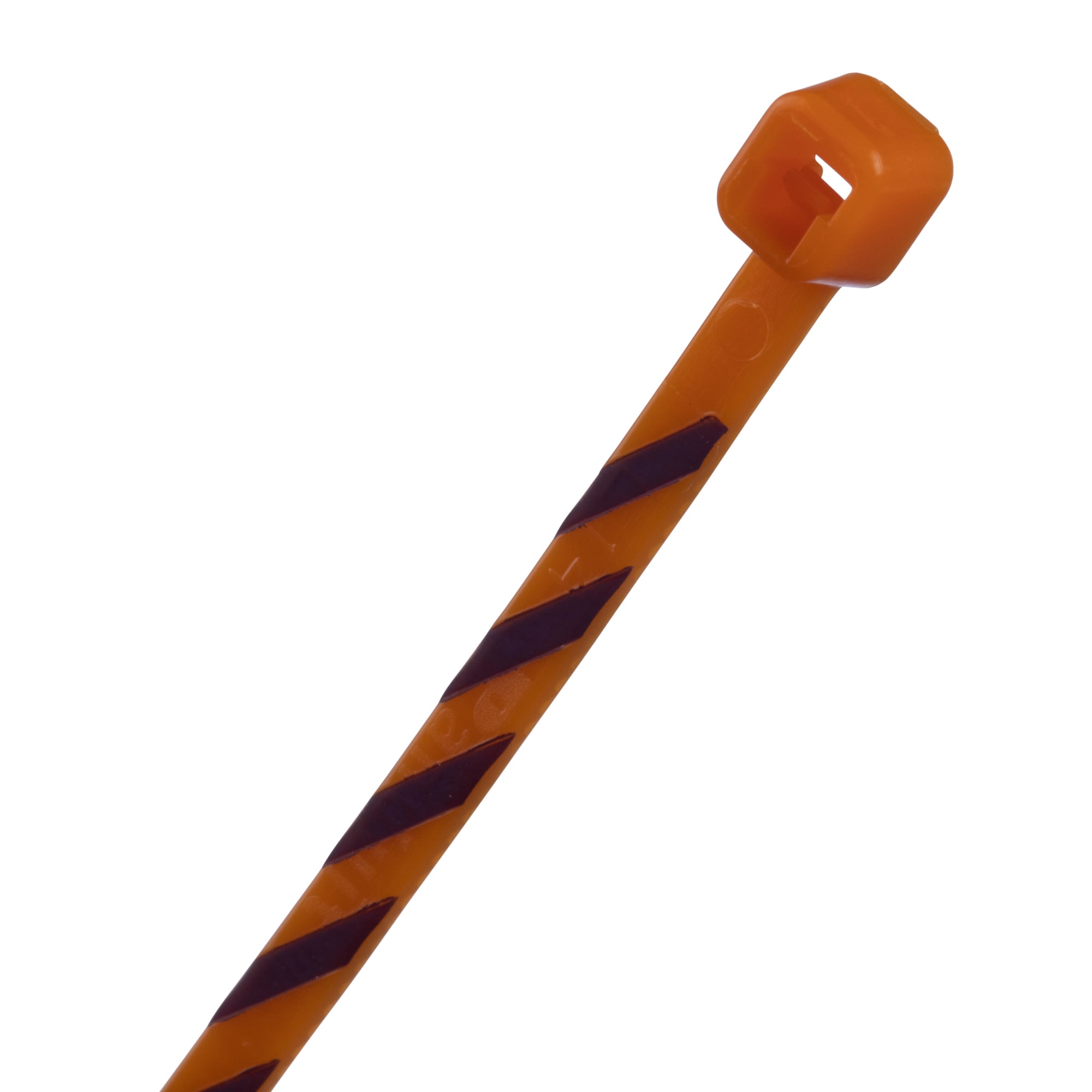 PLT1M-L3-7 Pan-Ty PLT Cross Section Miniature Striped Cable Tie, 4 in L x 0.18 in W x 0.05 in THK, Nylon 6.6