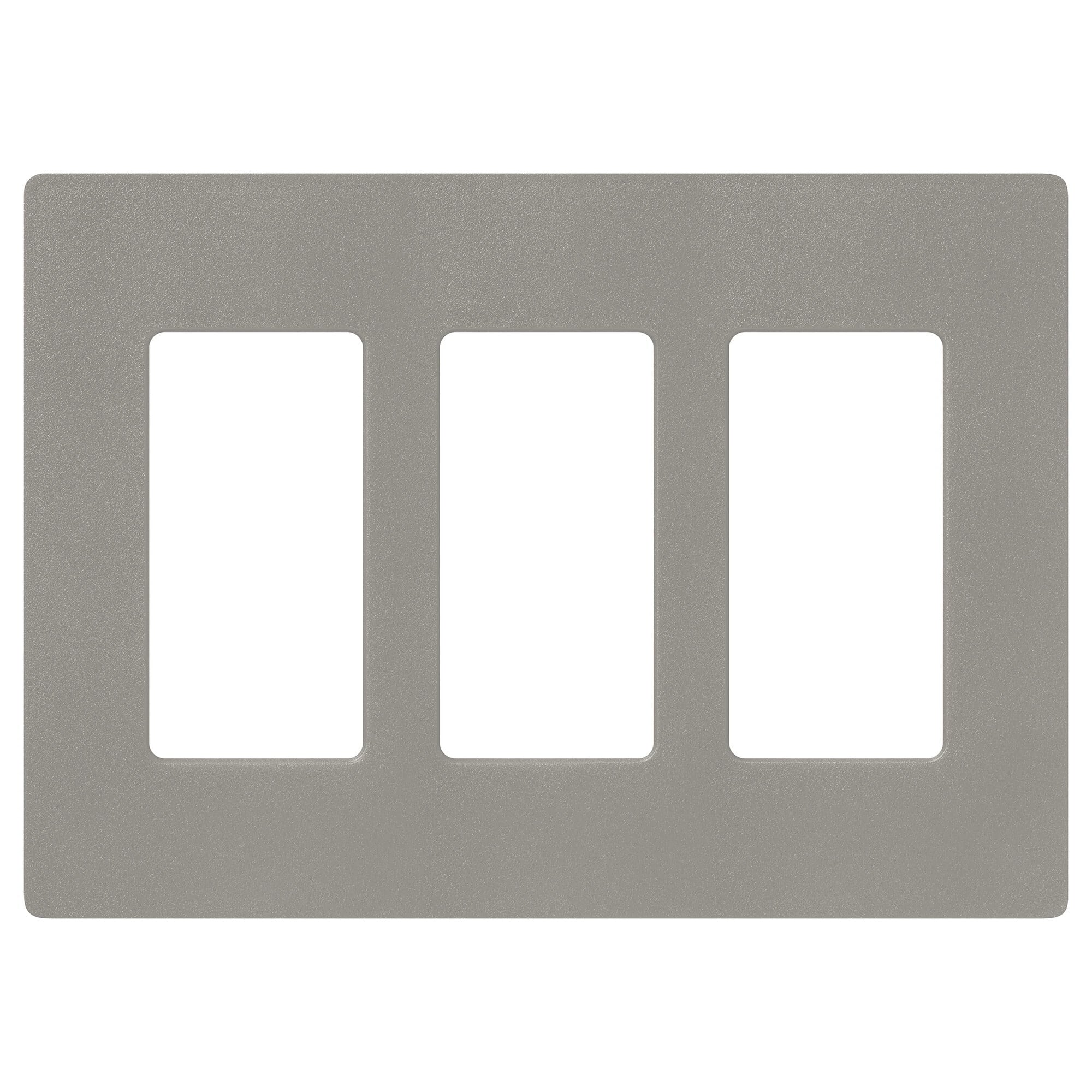 SC-3-CS Claro Wall Plate for Decorator-Style Dimmers, Switches, and Outlets, 3 Gang, Satin, Cobblestone