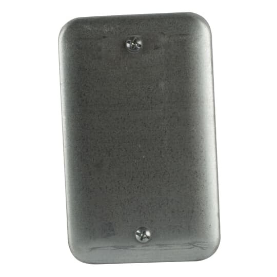 68-C-1 Steel City Blank Utility Box Cover, 4-1/8 in L x 2-1/2 in W, Steel