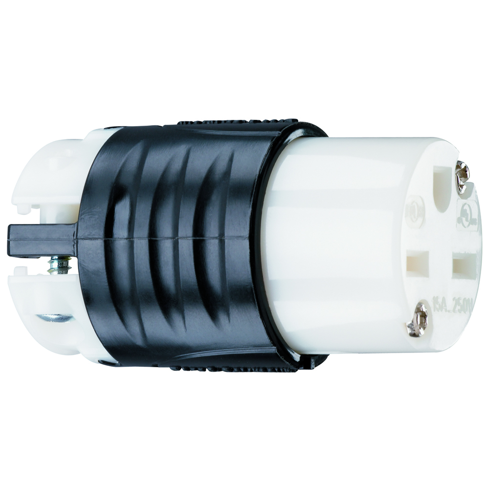 PS5669X 15 Amp, 250V Extra-Hard Use Spec-Grade Connector, Black and White