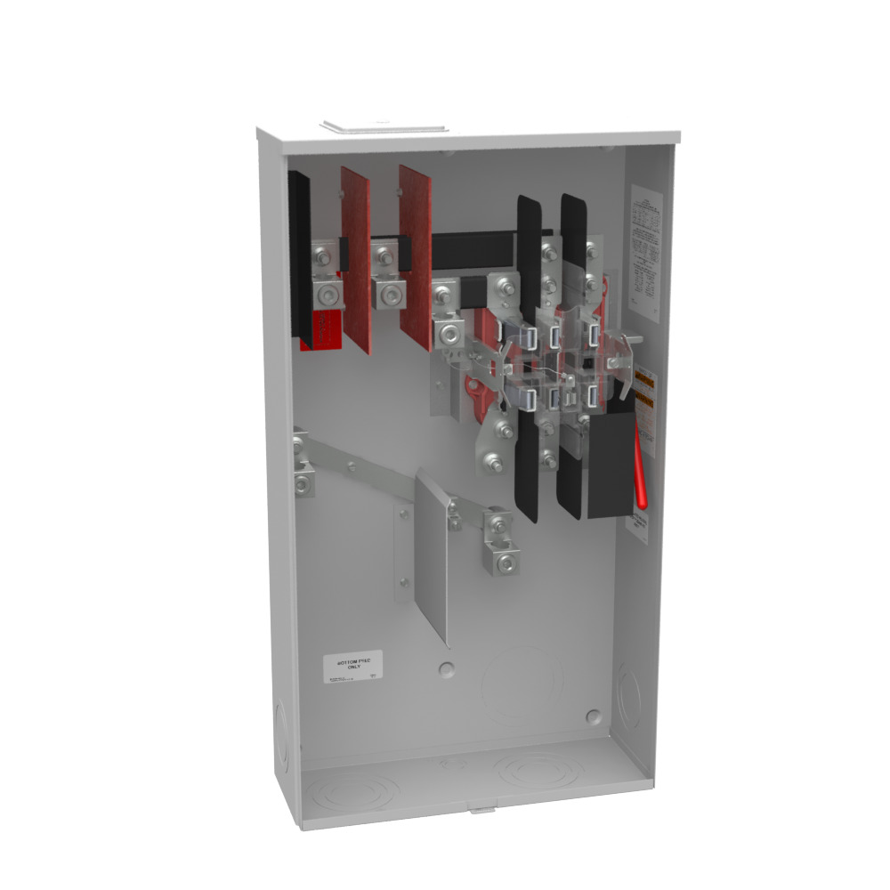 U2120-X-K7 7 Term, Ringless, Large Closing Plate, Lever Bypass, Single Connector, 4-600 kcmil, Side Bussed