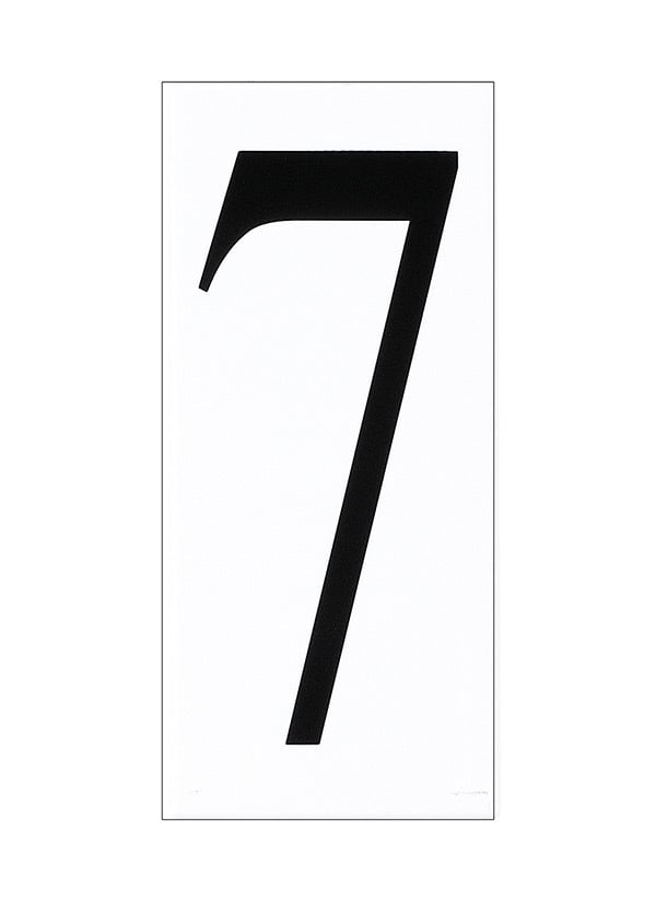Address Light "7" Tile - White Plastic
