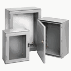 Ultrx Enclosure Solid Door Type 4X, 600x600x300mm, Lt Gray, Fiberglass
