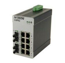 110FX2 Unmanaged Industrial Ethernet Switch, ST 2km