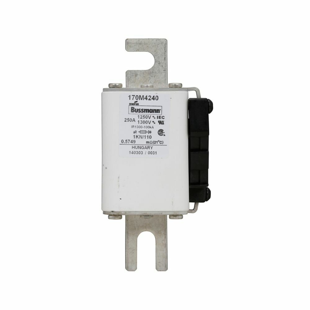 170M4240 High Speed Fuse, 250 A, 1250/1300 V AC, 100 kAIC Interrupt, Class: AR, Square Body