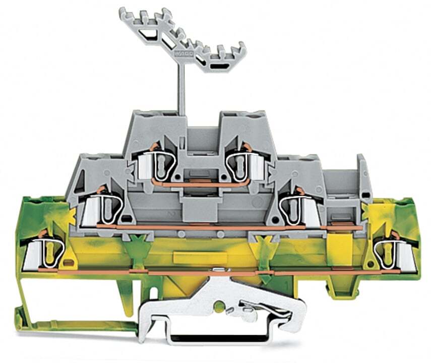 280-557 Operating Tool Deck Terminal Block, 500 V, 20 A, 28 to 12 AWG Wire, 3 Poles, DIN Rail Mount