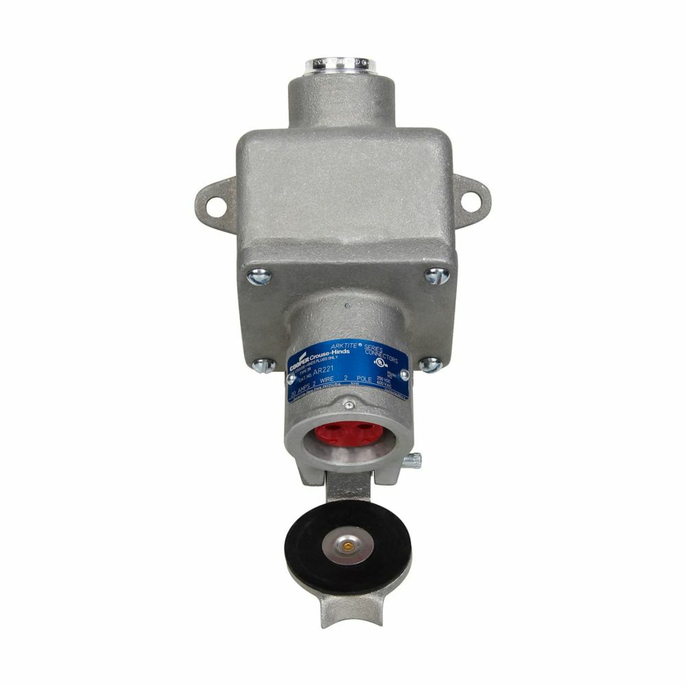 ARE2212 Arktite Heavy Duty Watertight Circuit Breaking Receptacle Assembly, 600 VAC/250 VDC, 20 A, 2 Poles, 2 Wires, Natural