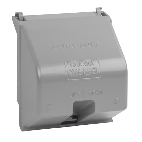 2CKU Red Dot Code Keeper Extra Duty Universal Weatherproof While-In-Use Cover, 4-3/4 in D, Die Cast Aluminum