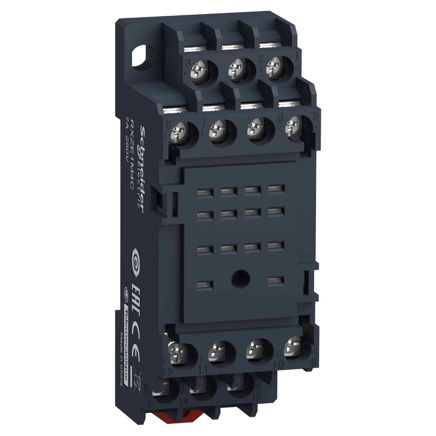 RXZE1M4C RXZ Socket, 250 V AC, 7 A, For Use With Plug-In Relay RXM 2C/O/Plug-In Relay RXM 4C/O