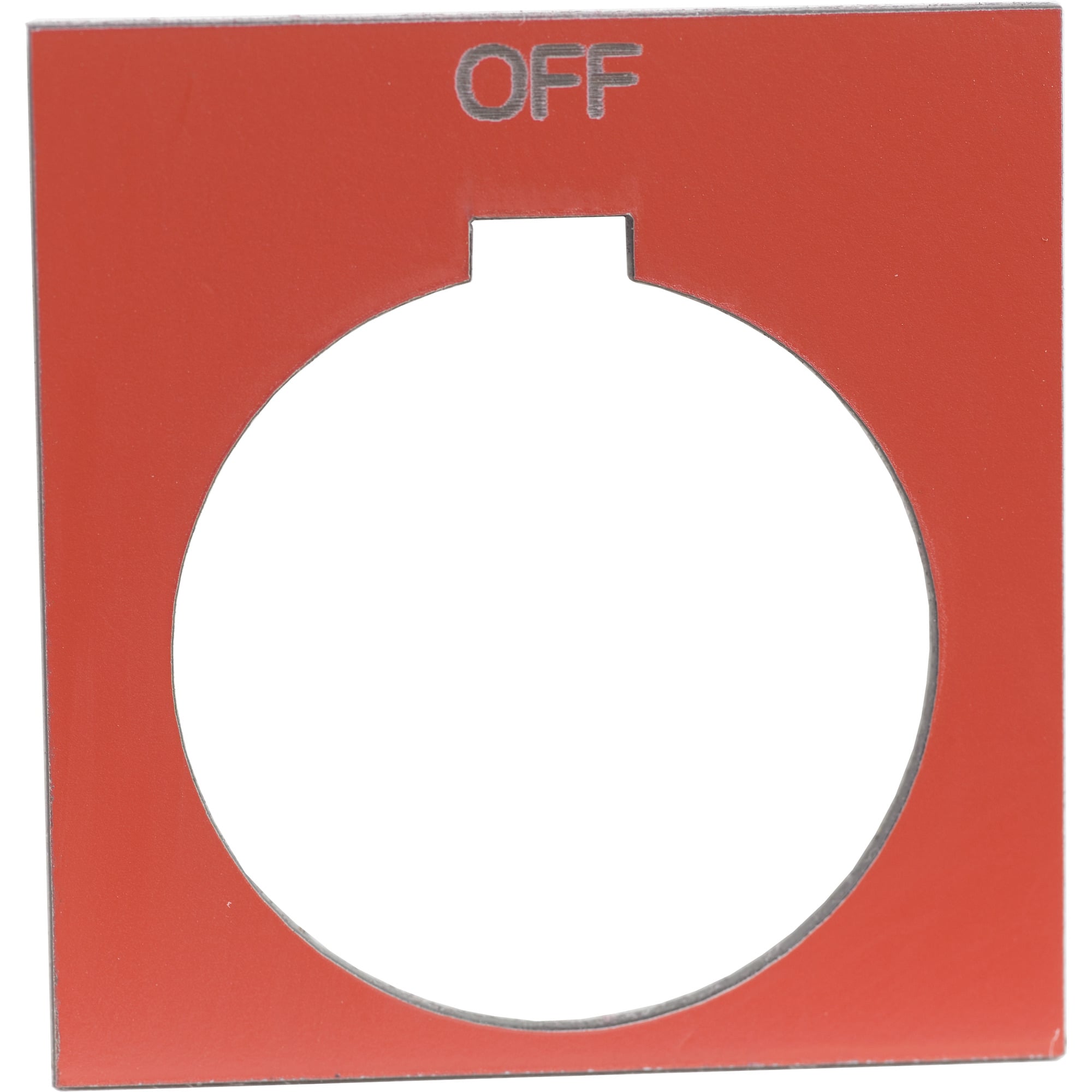 9001KN204RP 9001 T-K Legend Plate, Square Plate, Plastic, Red Field
