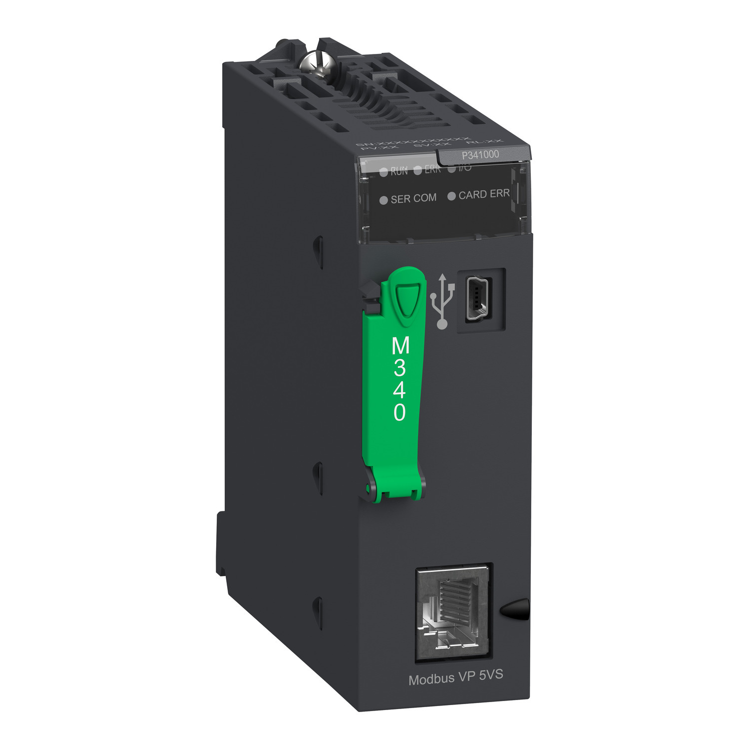 BMXP341000 Modicon Processor Module, 2048 kB Memory, 512 I/O Single Rack I/O Capacity, Rack Mount