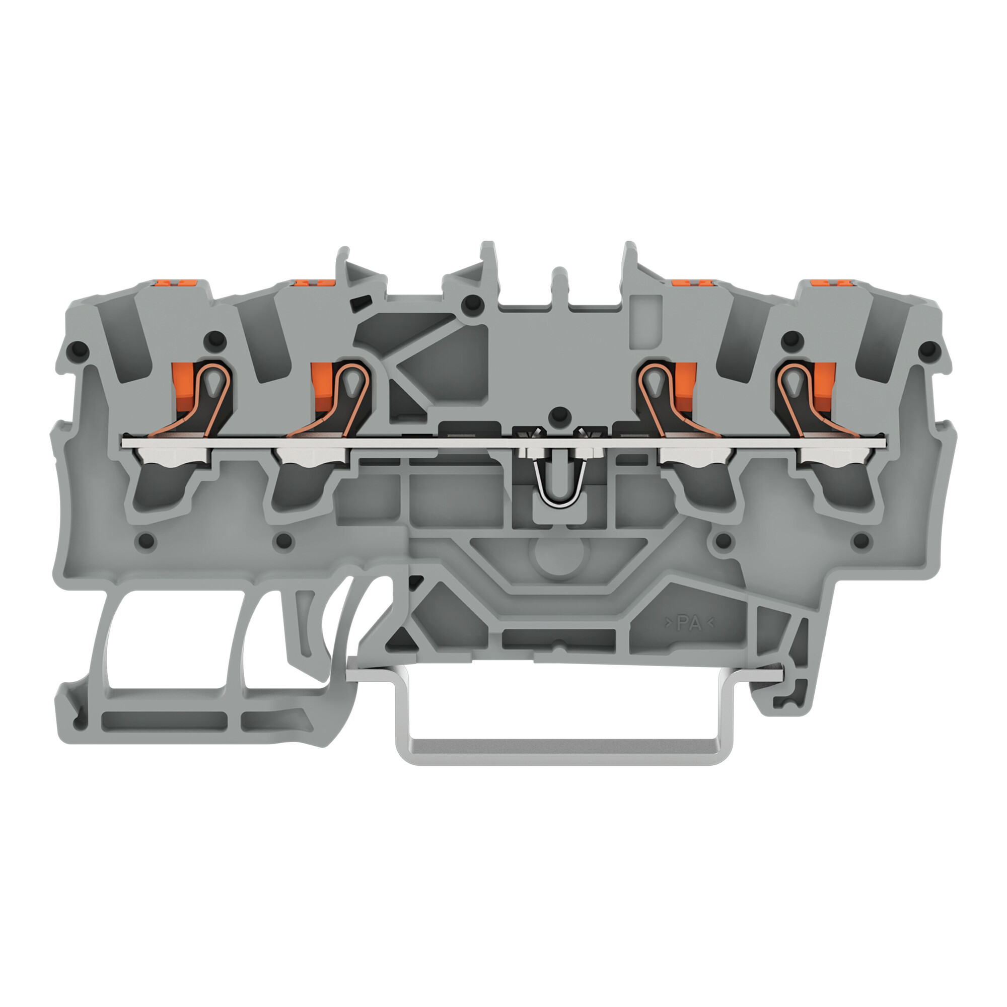 2201-1401 Operating Tool Conductor Terminal Block, 800 V, 18 A, 22 to 14 AWG Wire, 1 Poles, DIN Rail Mount