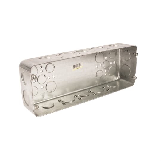 H5BD-3/4-1 Steel City Drawn Style Gang Box, Steel, 132 cu-in Capacity, 5 Gangs, 5 Outlets, 24 Knockouts