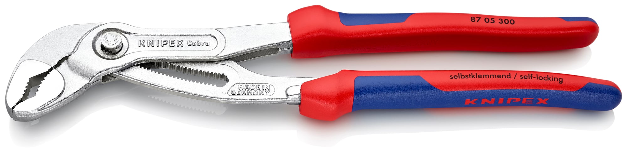 Cobra Water Pump Pliers, 12 in., Multi-component, Chrome Plated