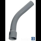 PVC Elbow with Belled End, 1-1/2 Inch Trade Size, 45 Degree Bend Angle, Standard Bend Radius, Schedule 40