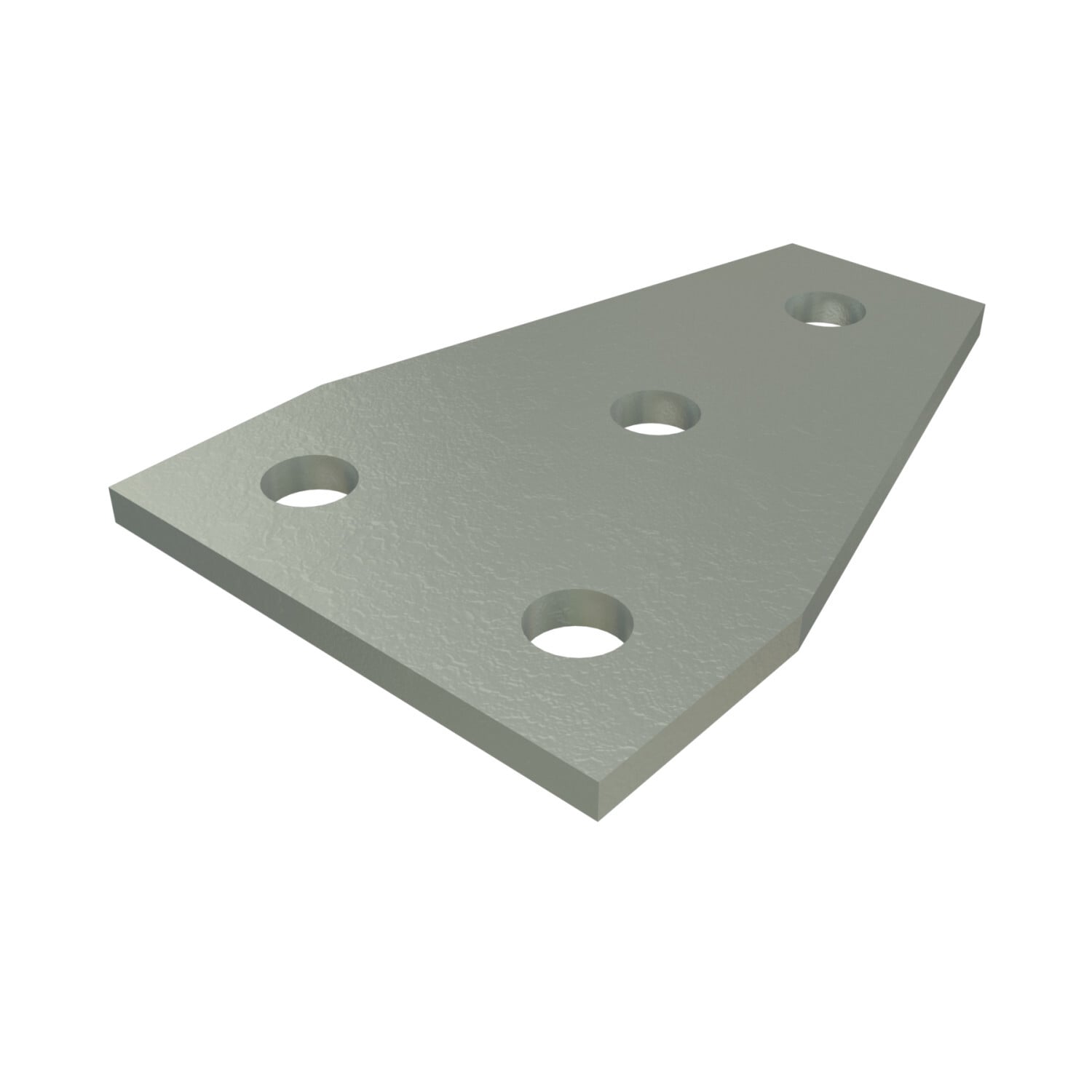P1358-HG Channel Flat Plate Fitting, 4 Holes, 5-3/8 in L x 1-5/8 in W x 1/4 in THK, HRPO Steel