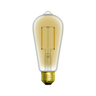 GE LED Lamps, 3 WTT, 200 LM, 2500 K, Dimmable, ST19, Medium Screw Base, 15000 HR Average Life