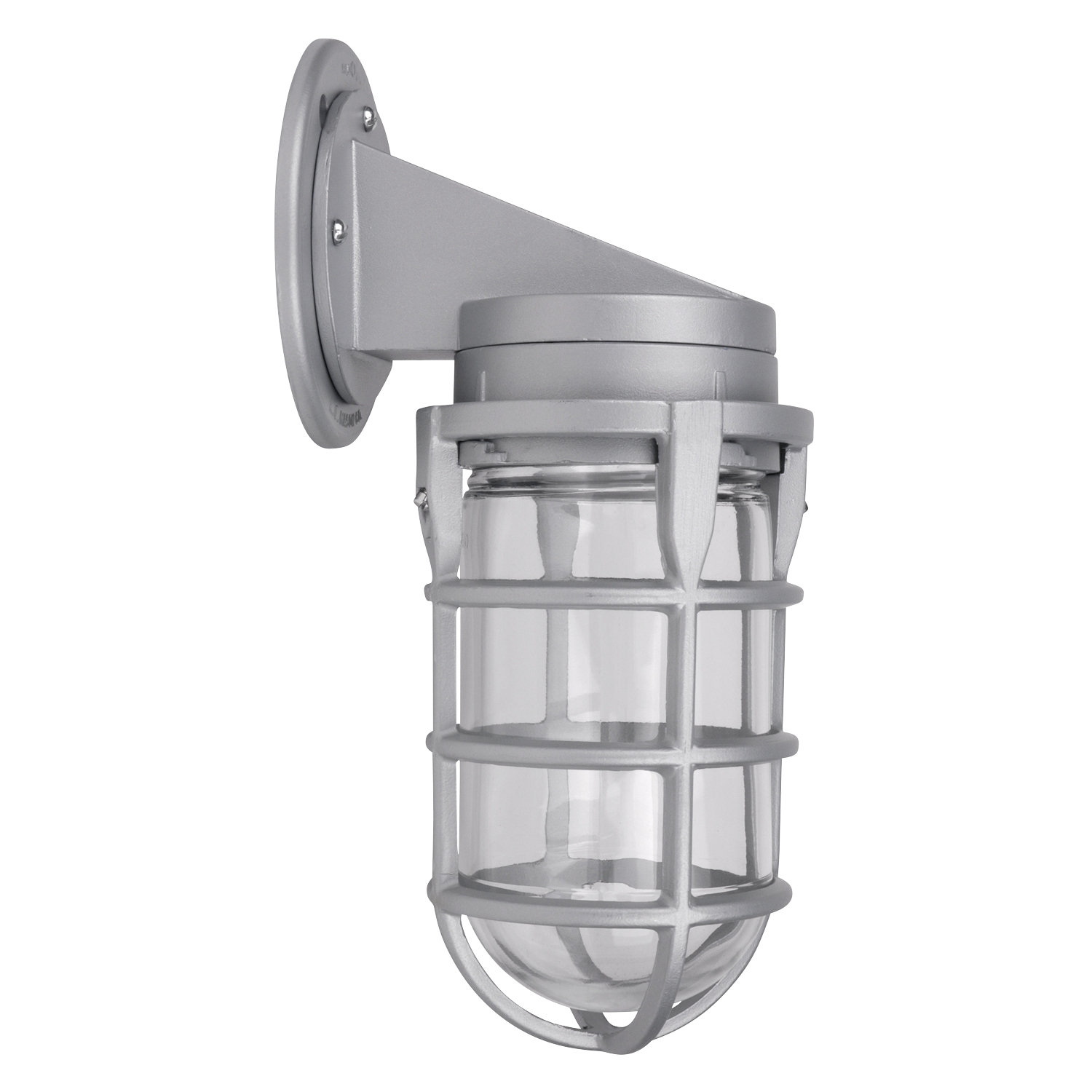 VWG-01-C Red Dot Vaportight Wall Mounting Cap With Adapter Plate, Socket, Leads, Gasket, Screws and Cast Guard, For Use With Industrial Vaportight Lighting Fixture, 100 W Fixture Wattage, Aluminum, Silver
