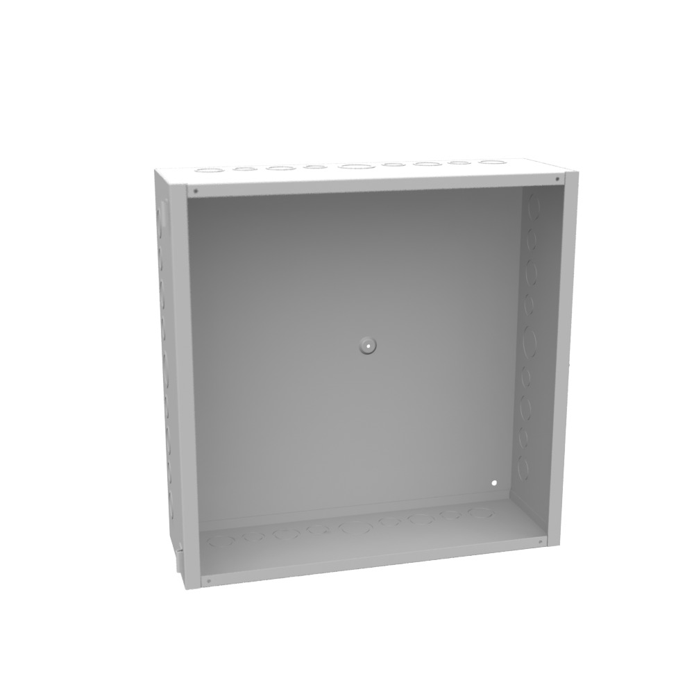 18x6x18 Hinge Cover Type 1 UL Listed Steel Knockouts ANSI 61 Gray Flush Pull Ring Formed Hinges Mounting Holes in Back