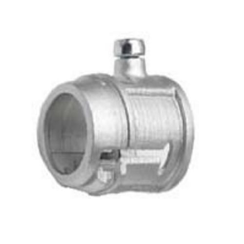 1701-DC Bridgeport Non-Insulated Push-In Quick Install Set Screw Connector, 1/2 in Trade, For Use With EMT Conduit, Die Cast Zinc