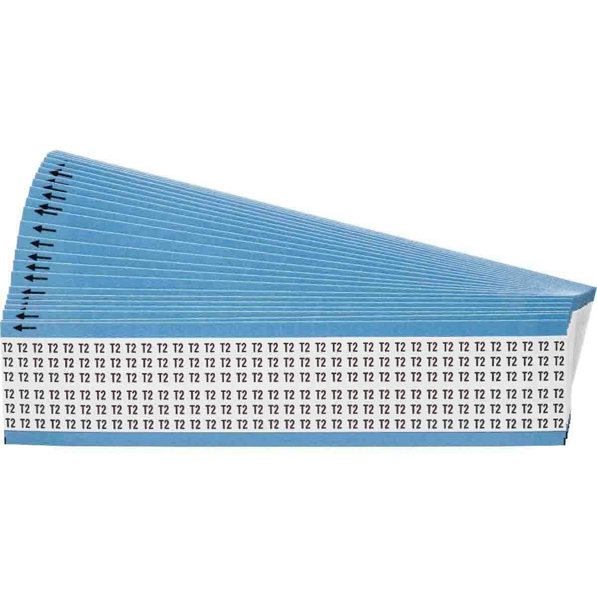 WM-T2-PK WM Series Solid Letter/Number Wire Marker Card, 1/4 in W, Black on White, B-500 Repositionable Vinyl Coated Fabric, 36 Markers per Card