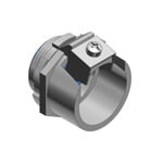 Metal-Clad and Armored Cable Fitting, Straight, Trade Size 3/4 Inch, Knockout Size 3/4 Inch, Cable Range 0.906 to 1.125 Inch, Steel with Zinc Plating, Nylon Insulated