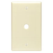 80513-W Midway Size Traditional Wallplate, 1 Gang, 3-1/8 in W, Thermoset, Box Mount