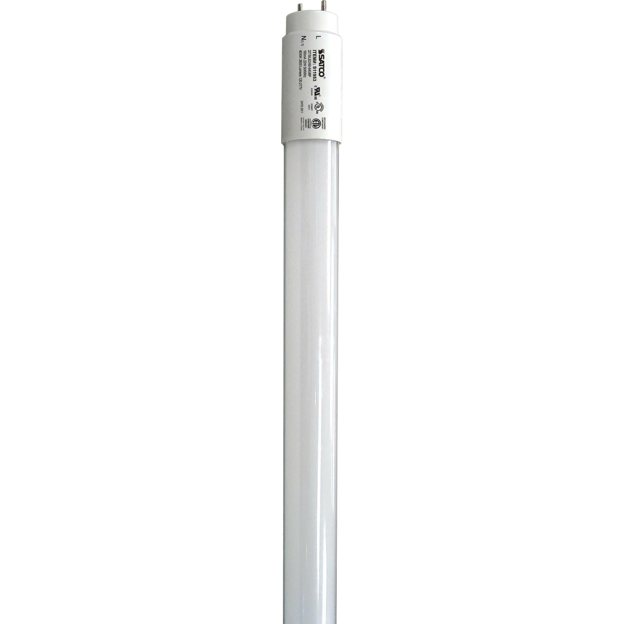 S11953 Type B Ballast Bypass Non-Dimmable LED Lamp, 22 W, 40 W Incandescent Equivalent, G13 Lamp, T8 Linear Shape, 2800 Lumens
